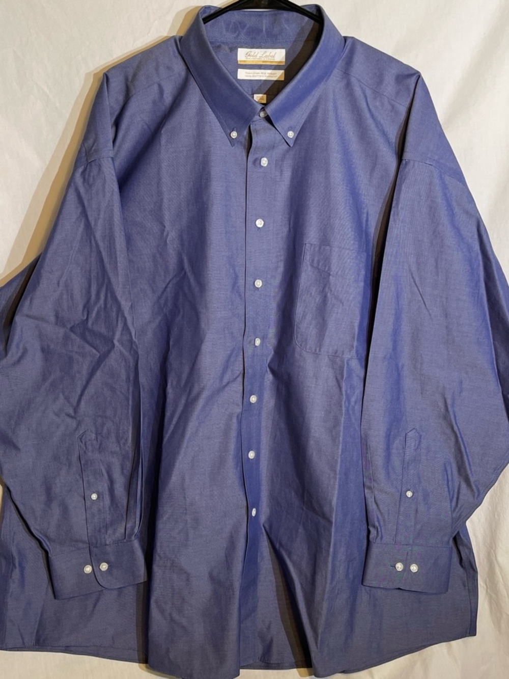 Roundtree & Yorke Men's Button-Down Dress Shirt - Blue
